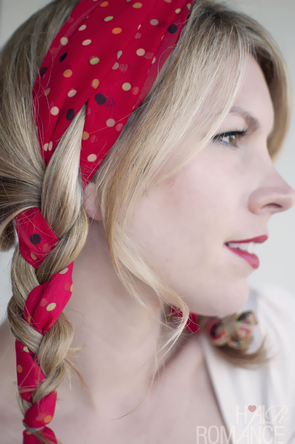 polka dot fabric braid