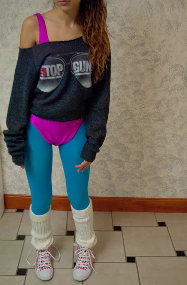 1980's workout girl outfit