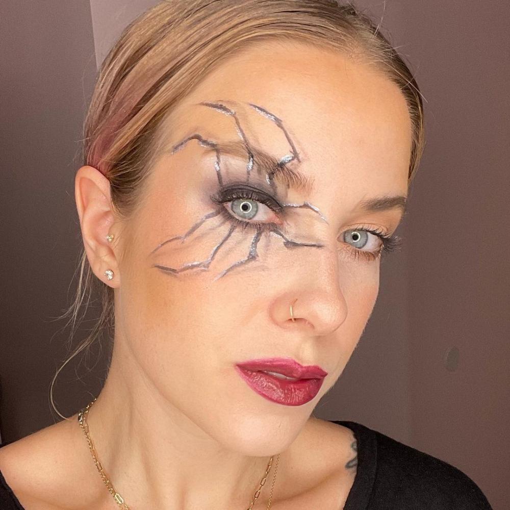 3d spider cute halloween makeup 