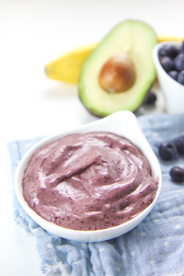 5 minute+banana,+blueberry+avocado+baby+food+puree