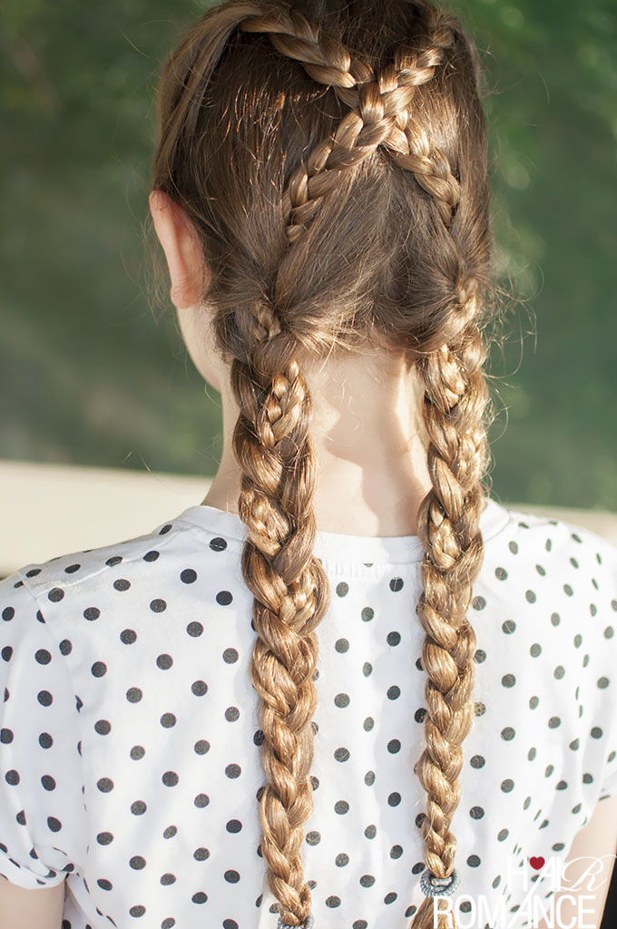 criss cross braid pigtails