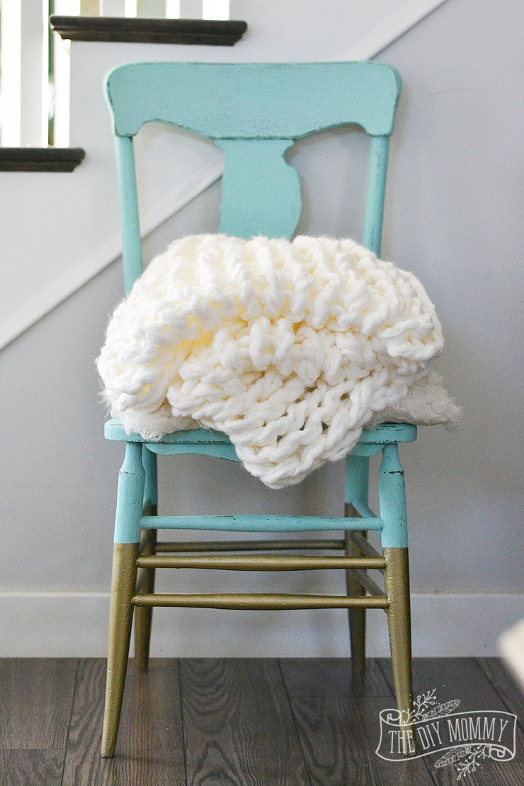 Arm knit blanket diy
