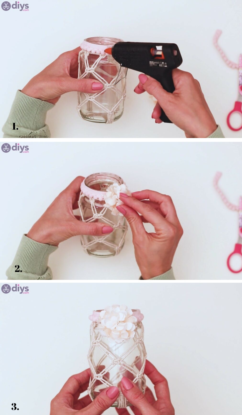 Attach the artificial flower