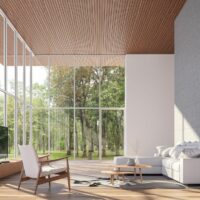 Beadboard ceiling