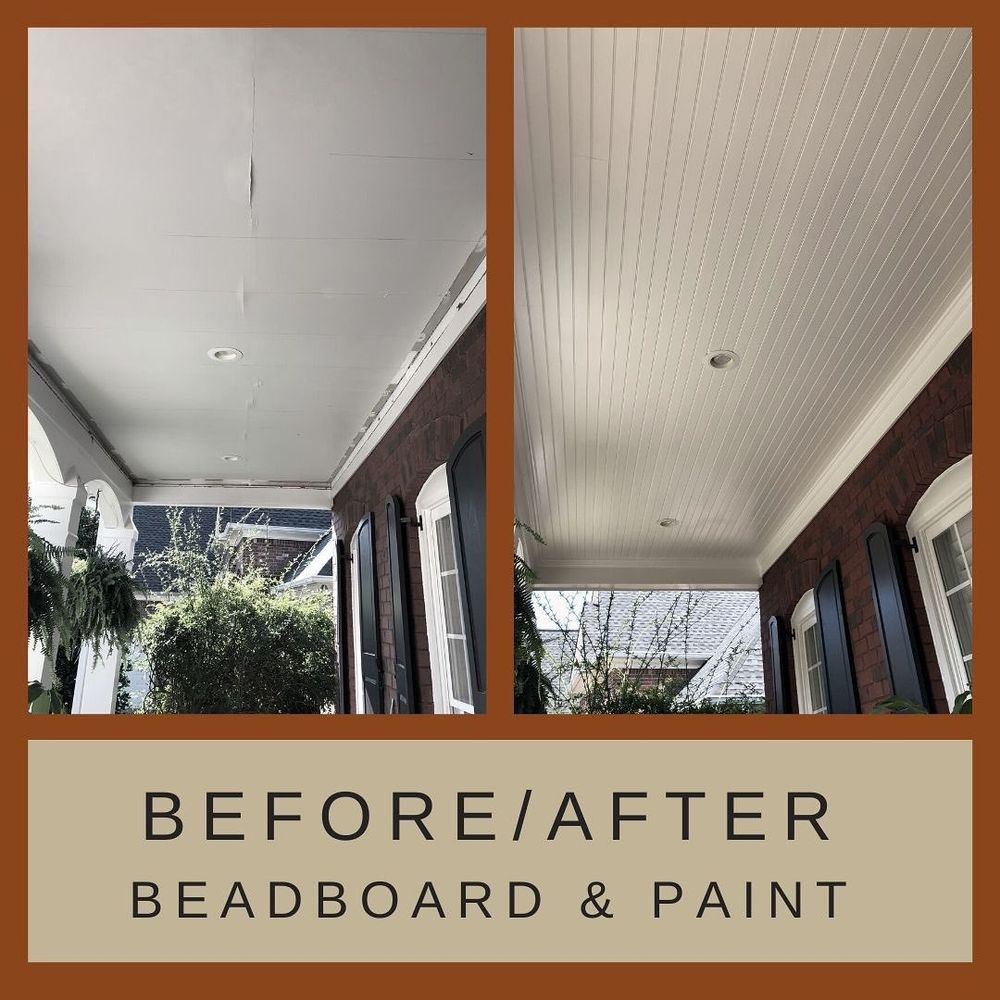 Beadboard porch ceiling 