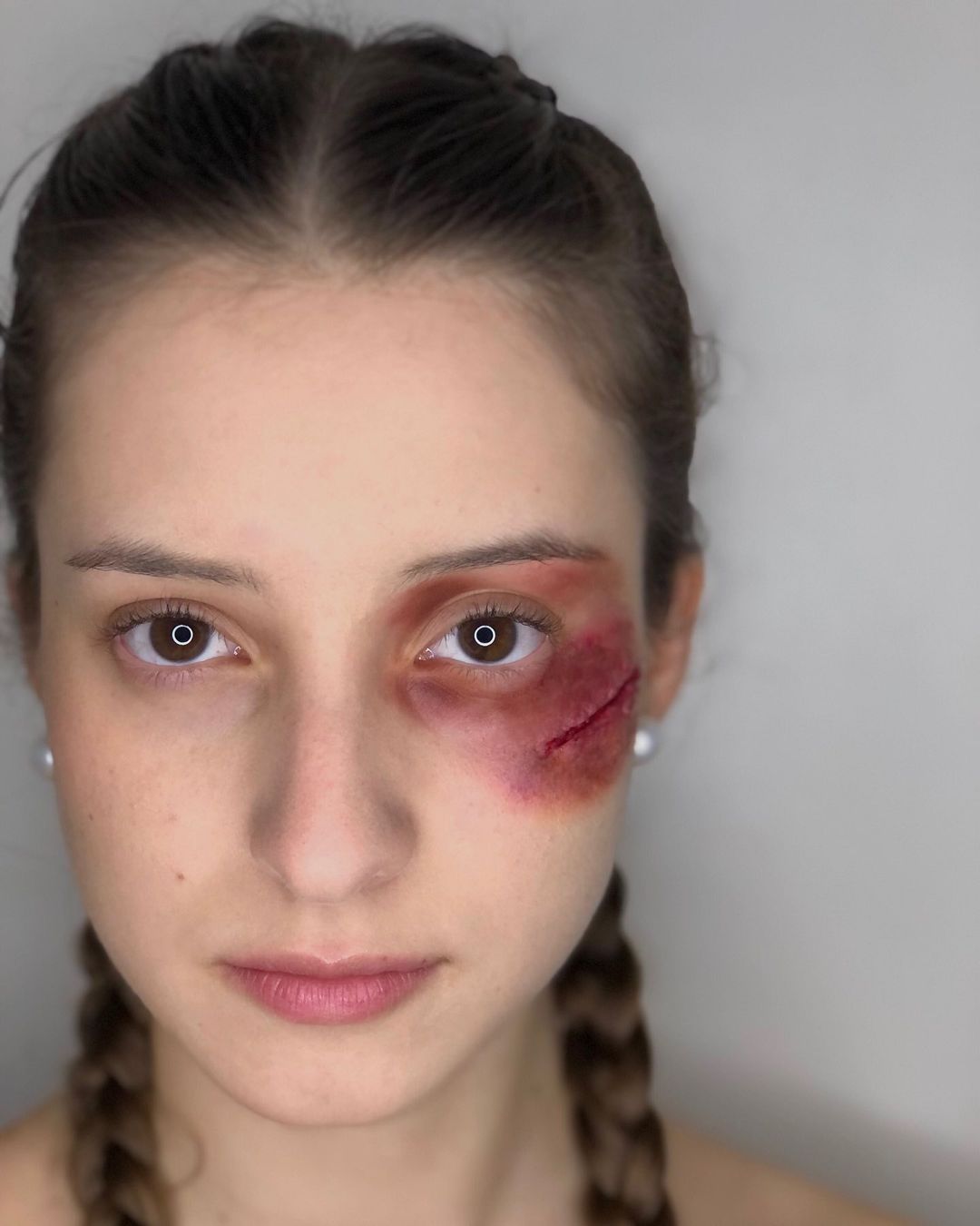 Black eye halloween makeup