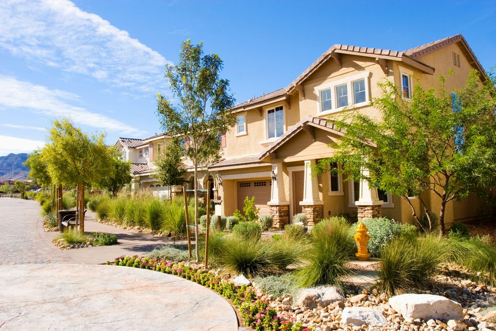 Brick and stucco house 