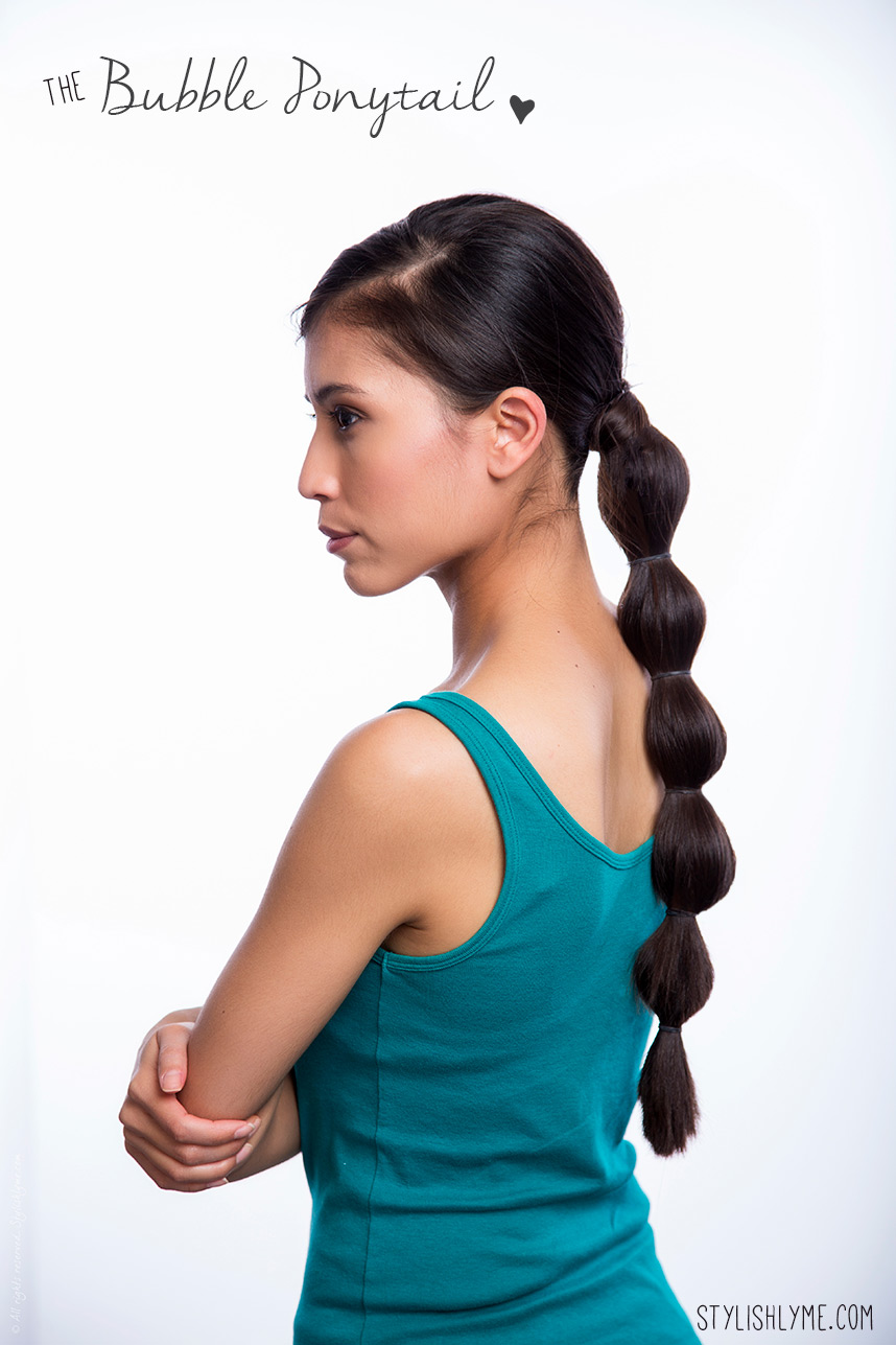 Bubble ponytail diy long hairdo