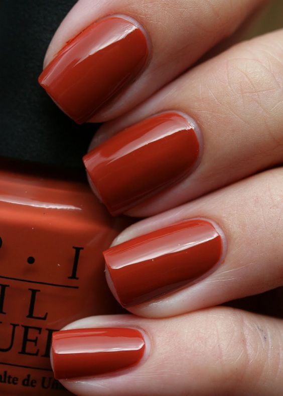 Burnt orange nail color