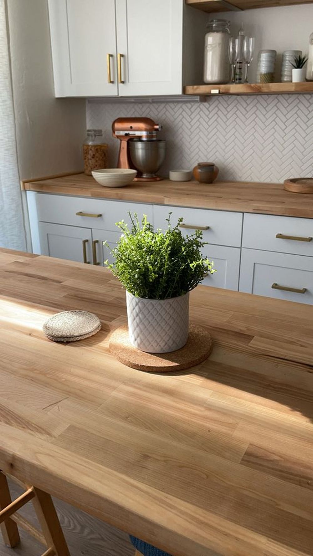 Butcher block countertop