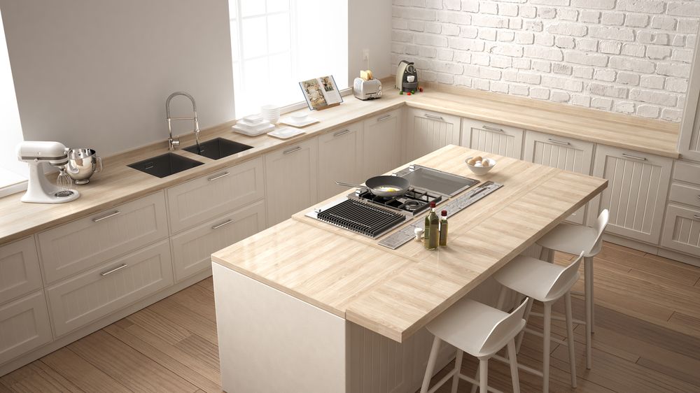 Butcher block island top 
