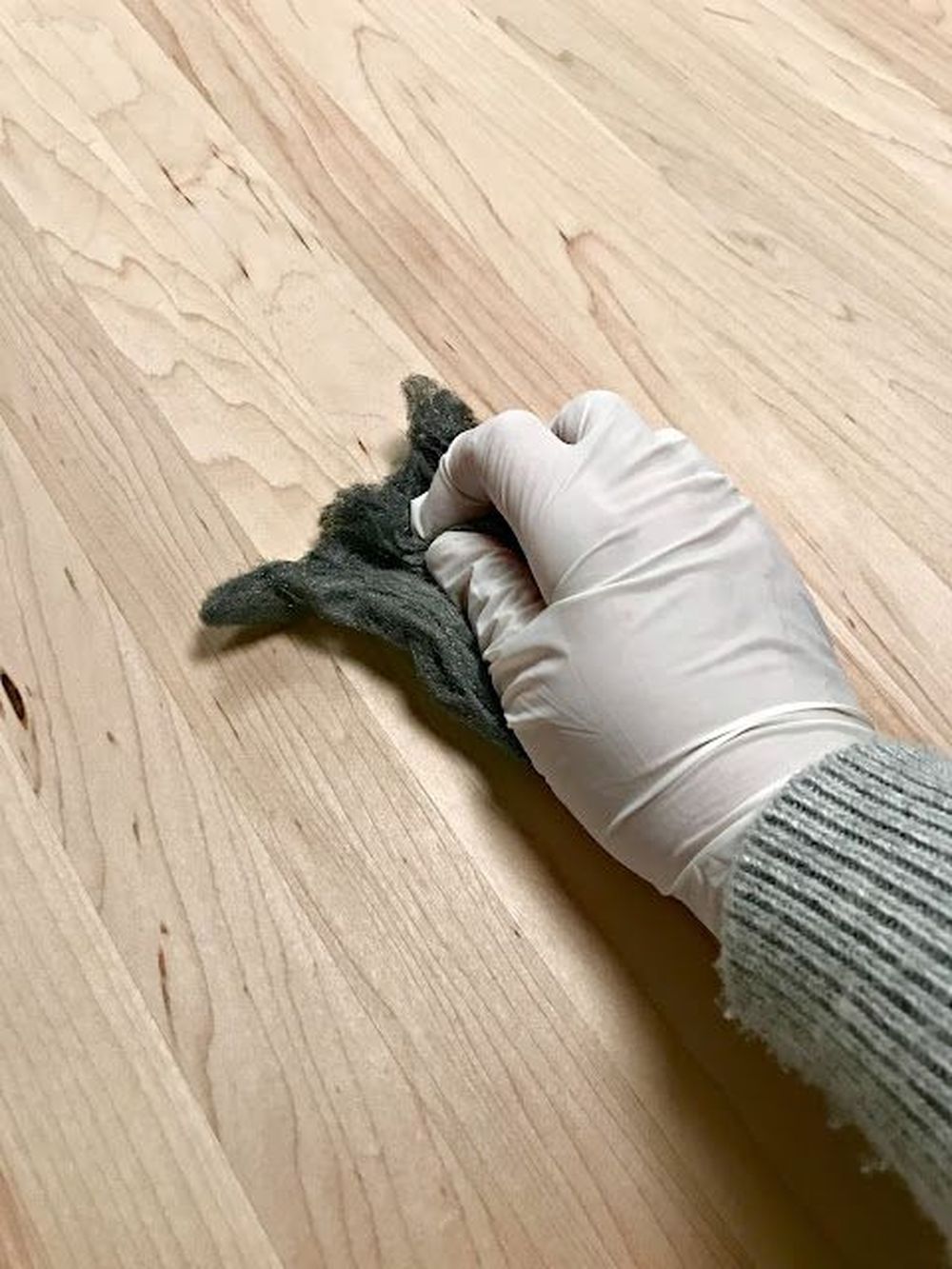 Butcher block varnish finish