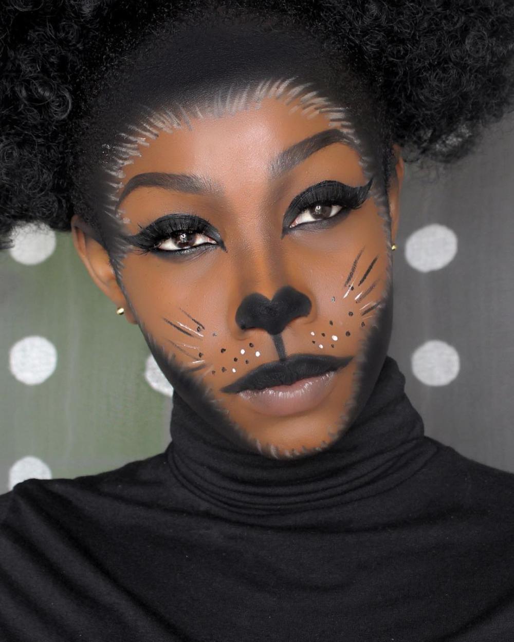 Cat halloween makeup 