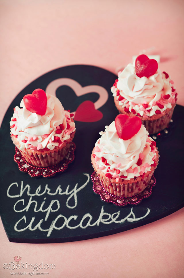 cherry chip cupcakes