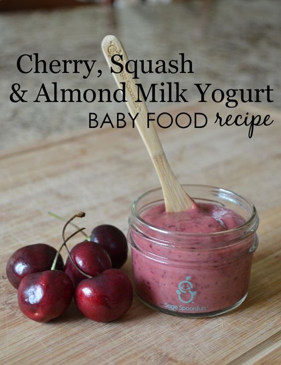 Cherry squash almond milk yogurt