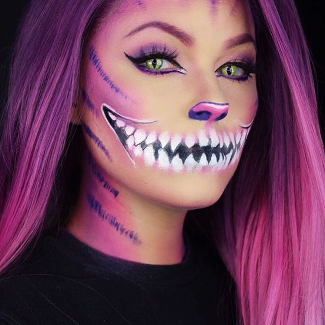 Cheshire cat creative halloween makeup