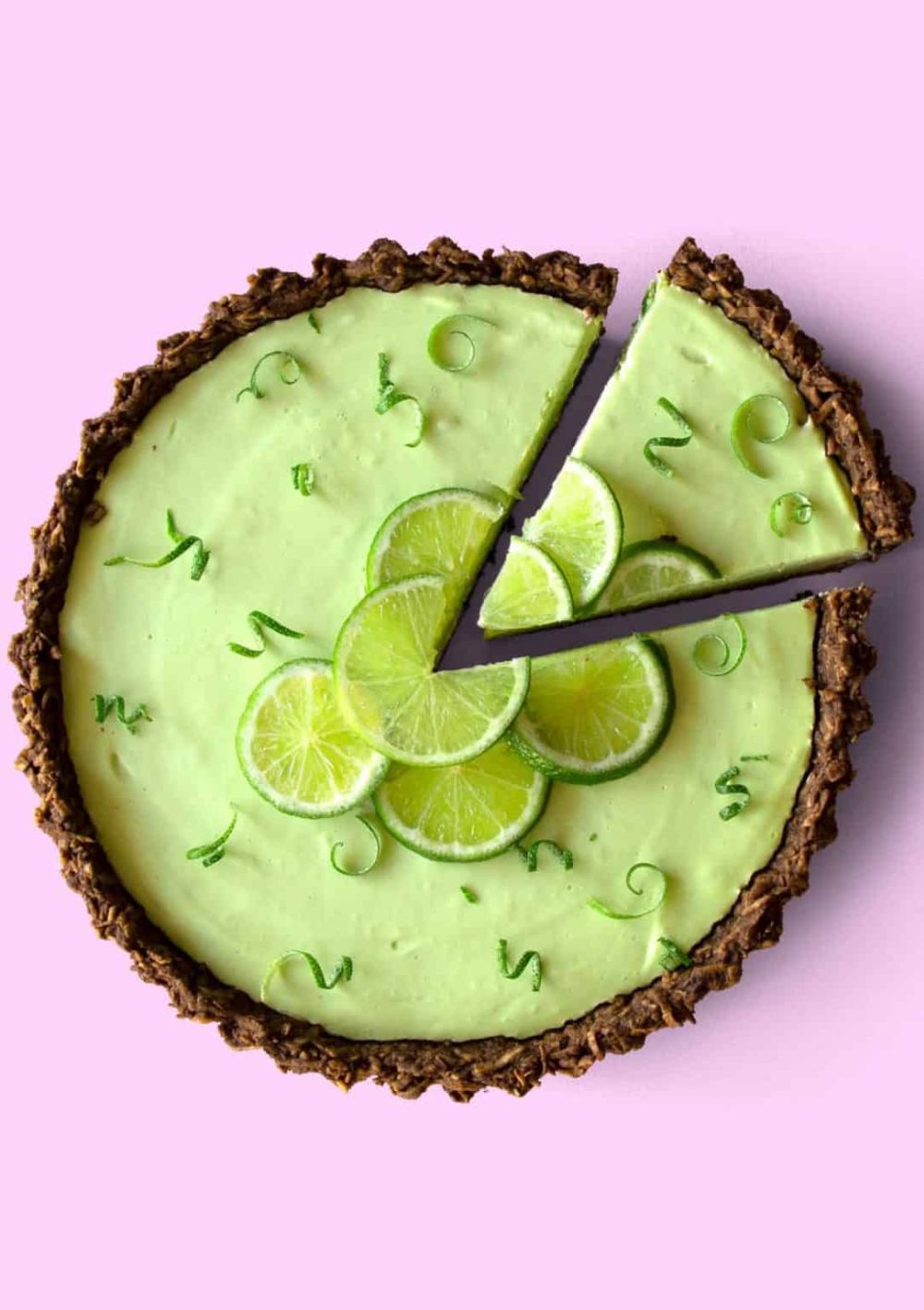 Chocolate, coconut, and lime tart
