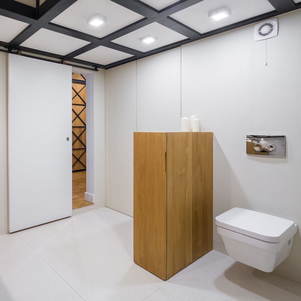 Coffered ceiling ideas in the bathroom 