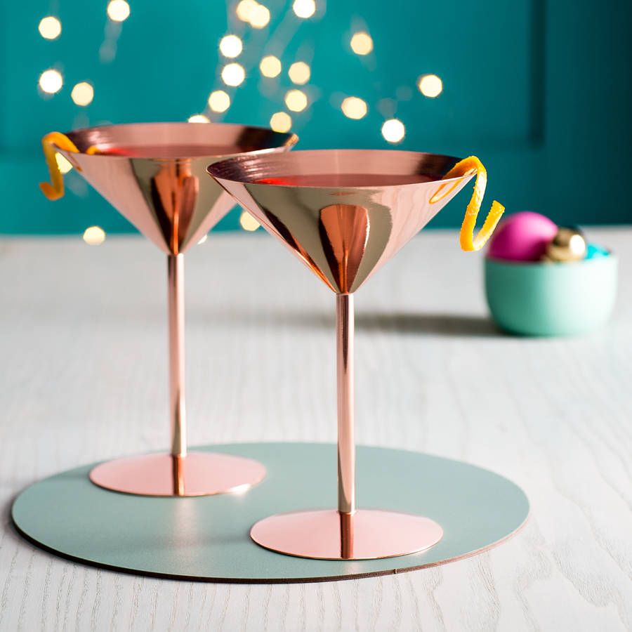 Copper coktail glasses
