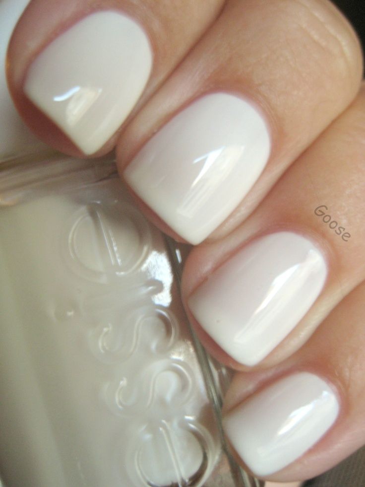 Cream nail manicure
