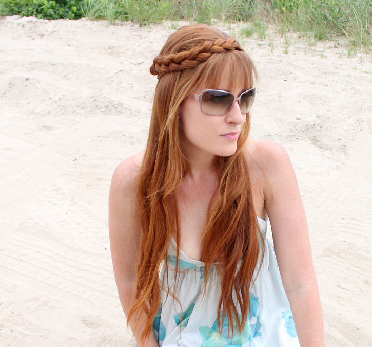 Crown braid diy long hairdo