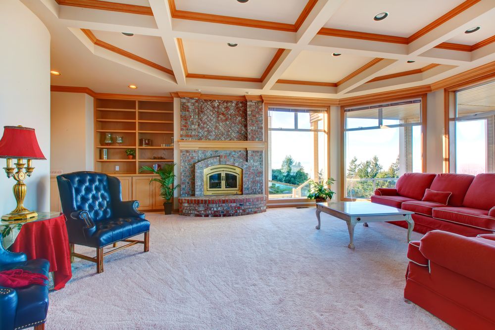 Decorative ceiling beams ideas in the family room 