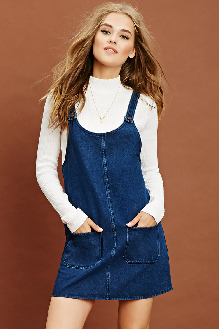 Denim shift dress 1980's inspiration