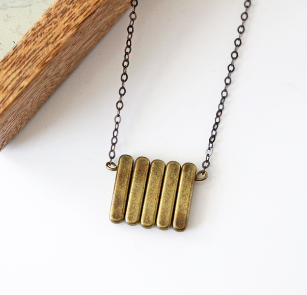 Diy brass necklace