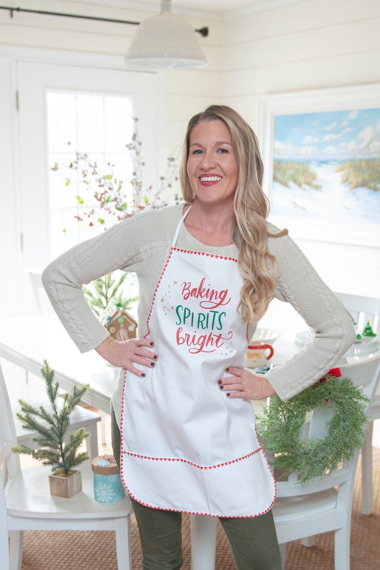 Diy christmas themed apron
