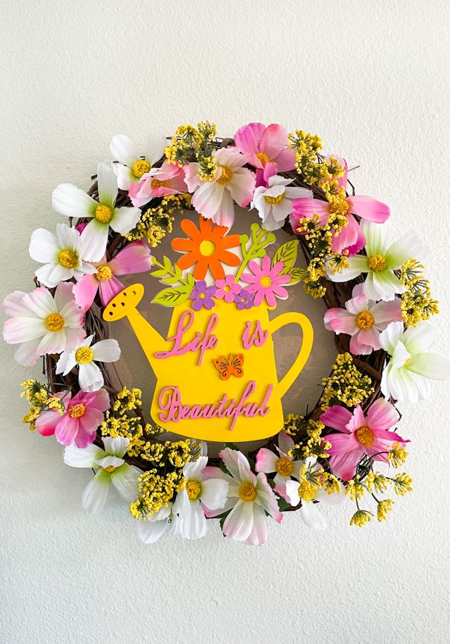 Diy dollar tree gardening wreath
