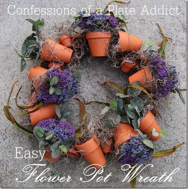 Diy flowerpot wreath