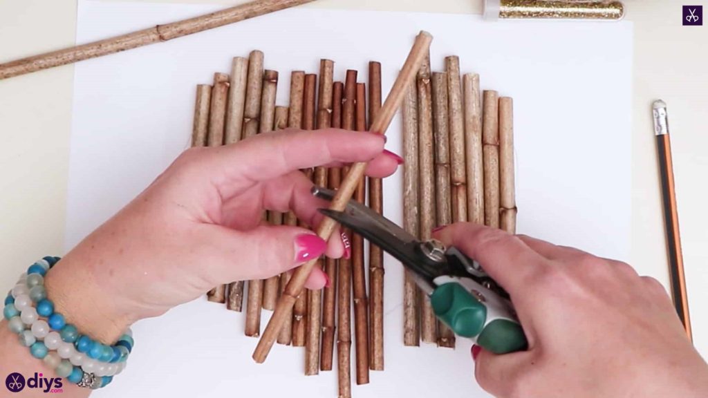 Diy hanging twig heart step 3