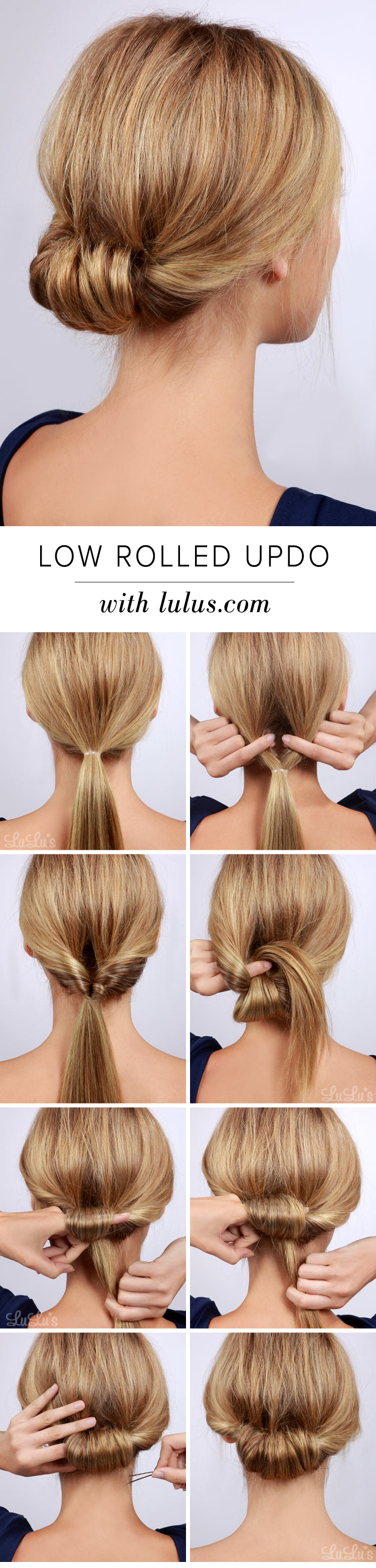 Diy low rolled updo
