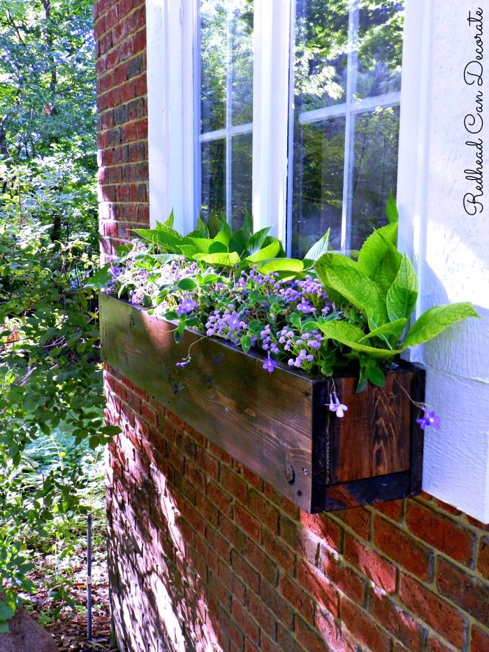 Diy mahogany stained window box