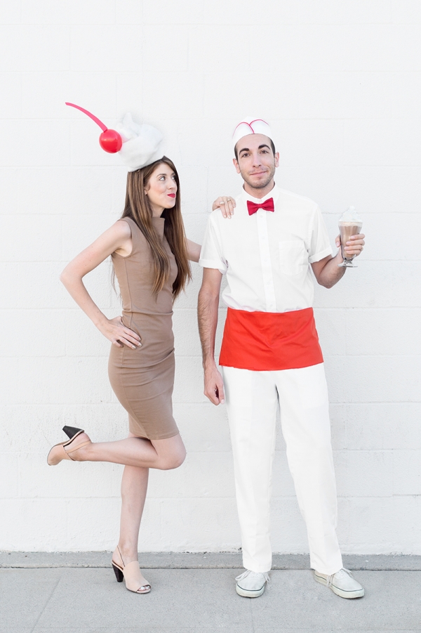 Diy milkshake and waiter costumes
