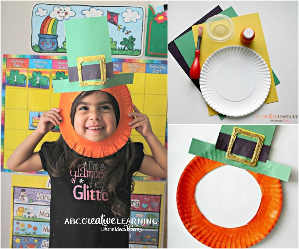 Diy paper plate leprechaun mask