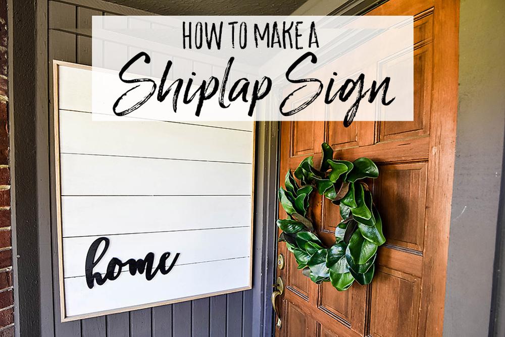Diy shiplap porch sign 