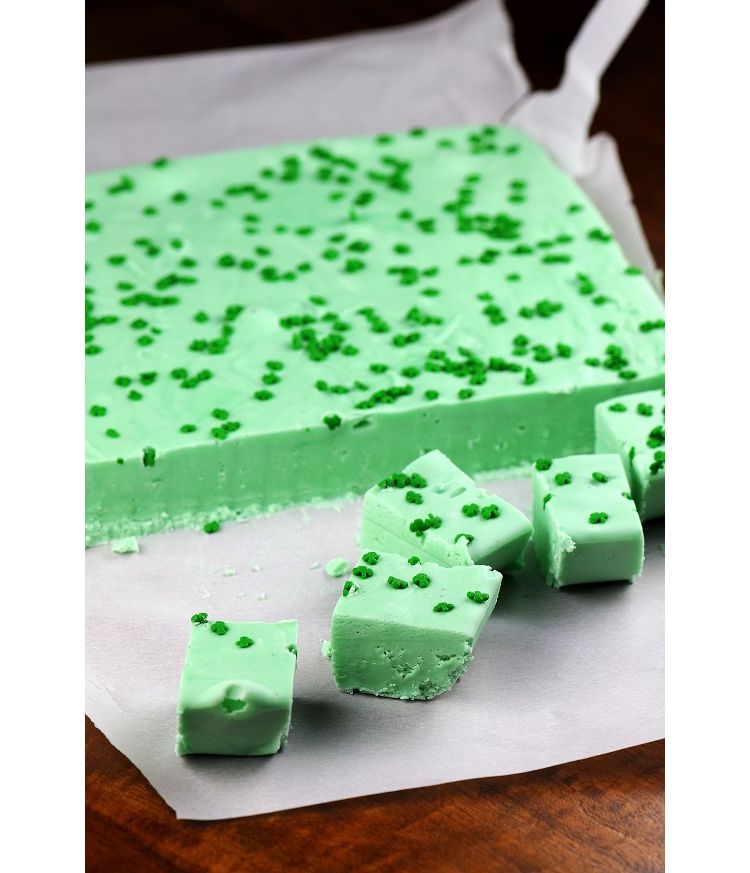 Drunken grasshopper fudge