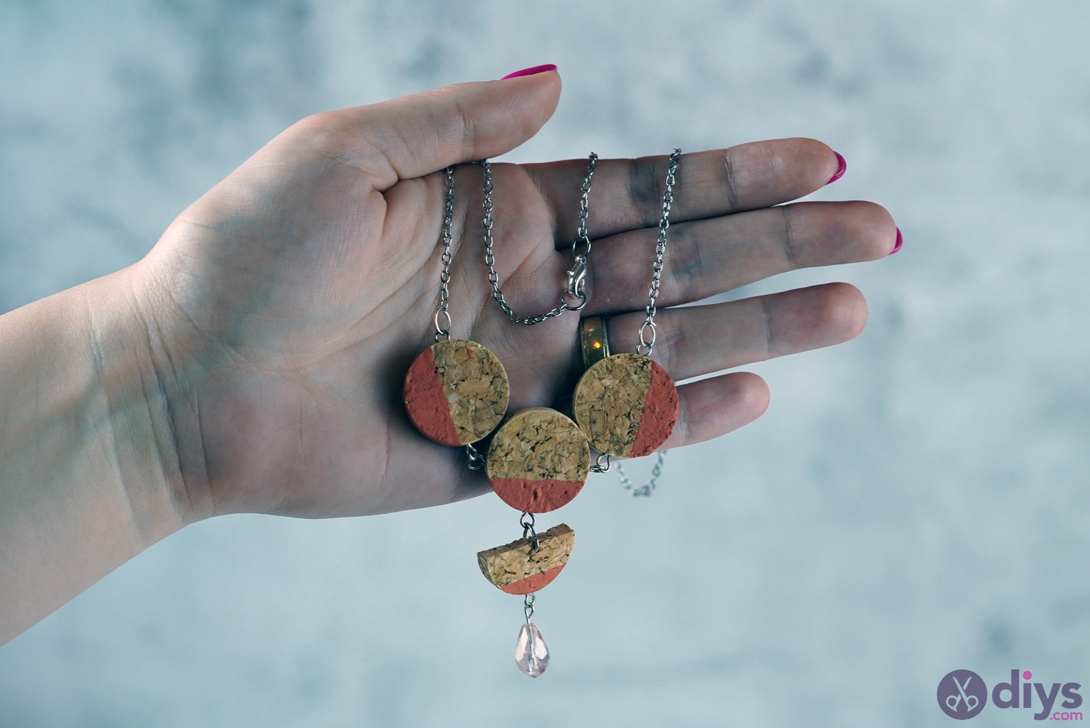 Wine cork necklace