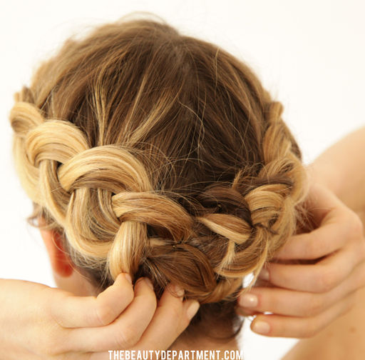 Dutch braid crown