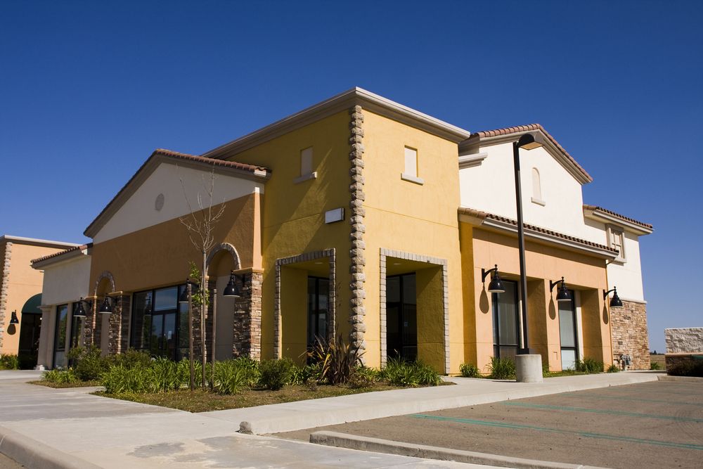 Elegant house with a stucco exterior wall 