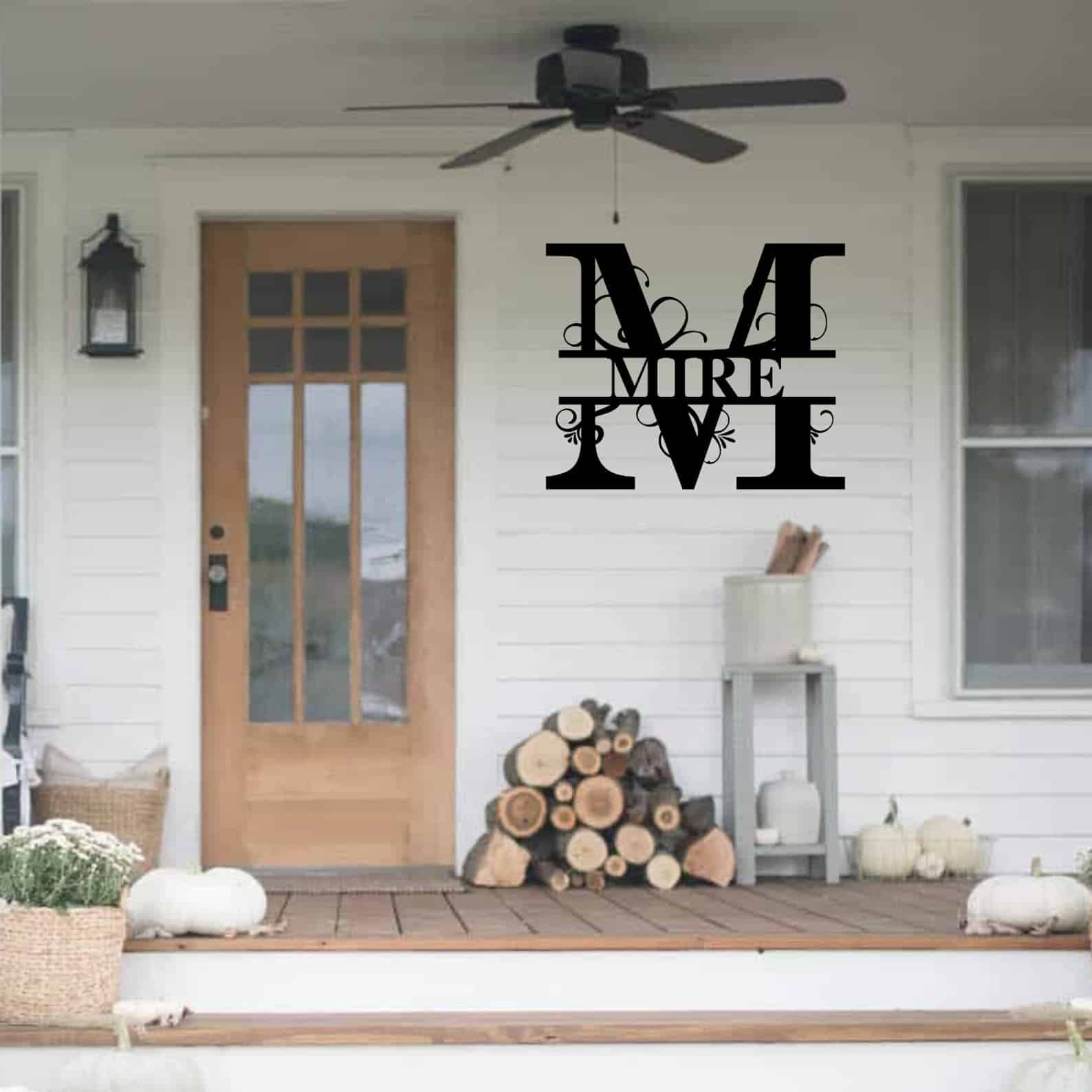Family name metal sign