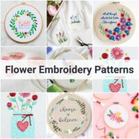 Flower embroidery pattern
