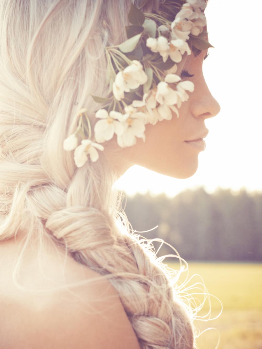 Flowery updo