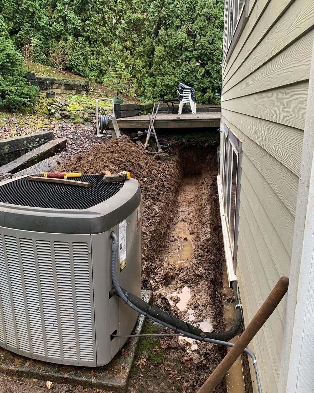 Foundation french drain 
