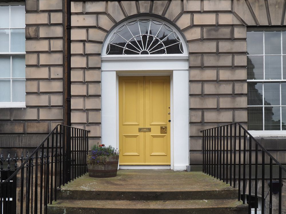 Front door with transom 
