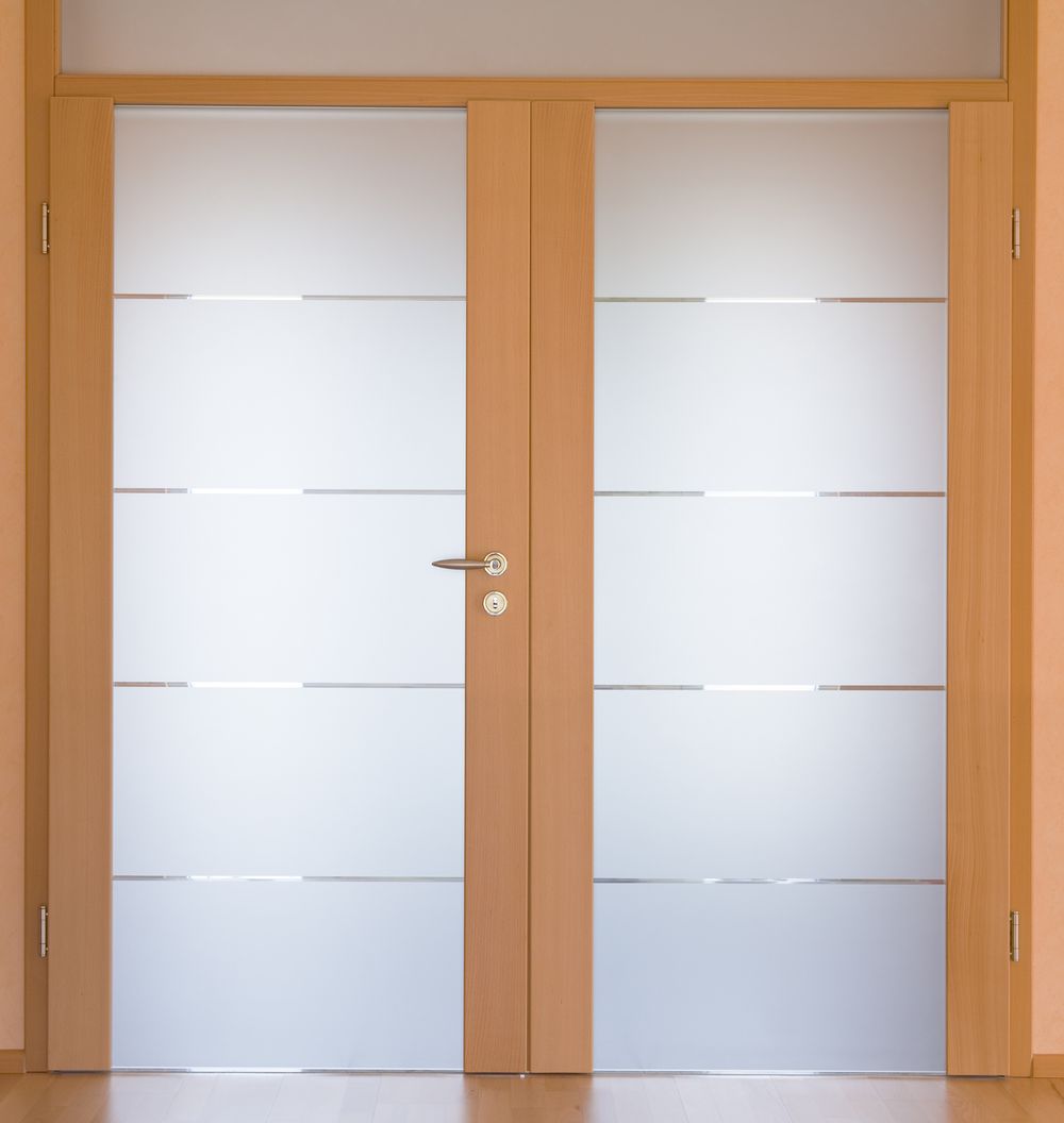 Frosted glass interior door 