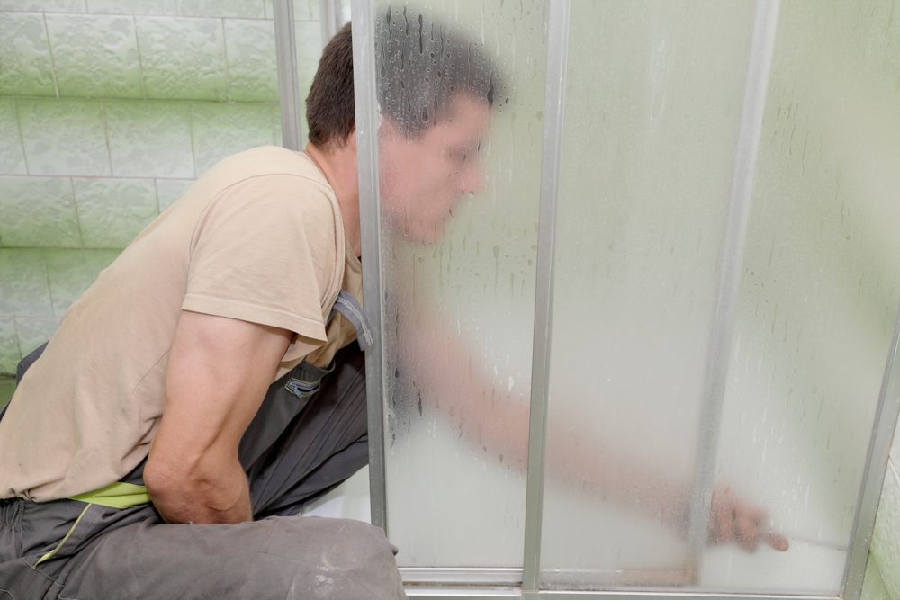 Frosted glass interior door