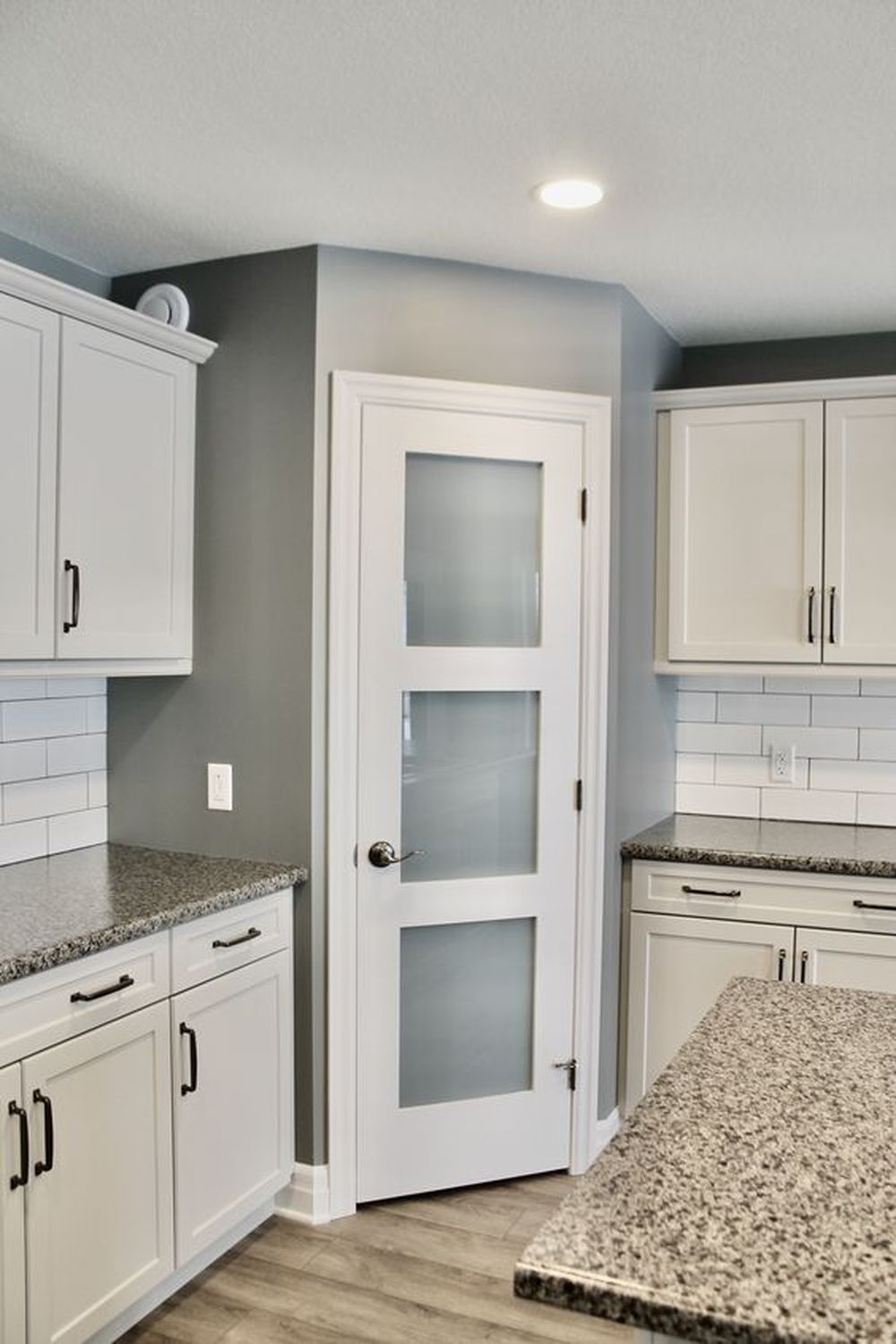 Frosted glass pantry door 
