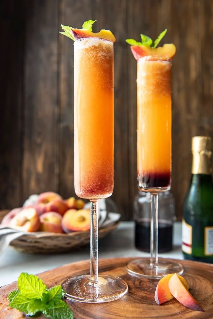 Frozen peach bellini